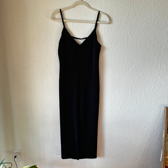 Alice + Olivia Classy Black Mesh Open Back Midi Dress – Size 8 (Fits M–L) - Picture 2 of 9